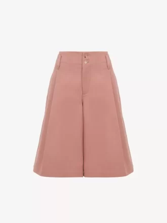 Bermuda taille haute à jambes larges en coton