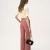 Blouse à manches courtes en crêpe de Chine