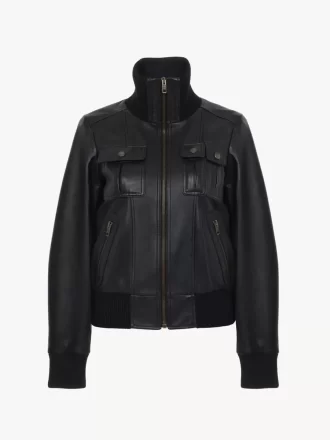 Blouson court en cuir