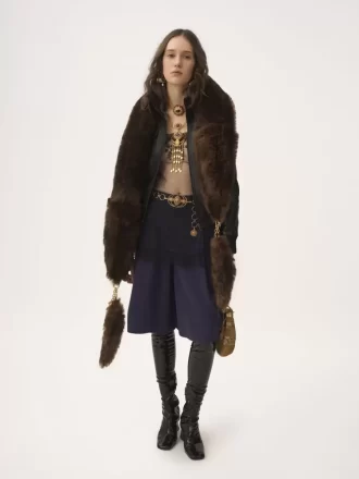 Blouson court en cuir