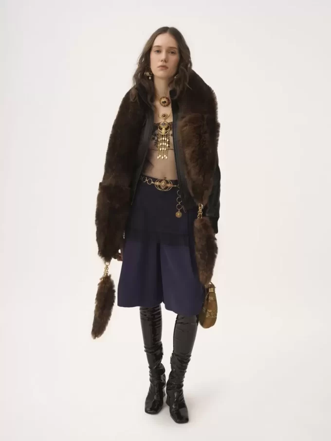 Blouson court en cuir