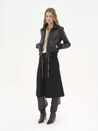 Blouson court en cuir