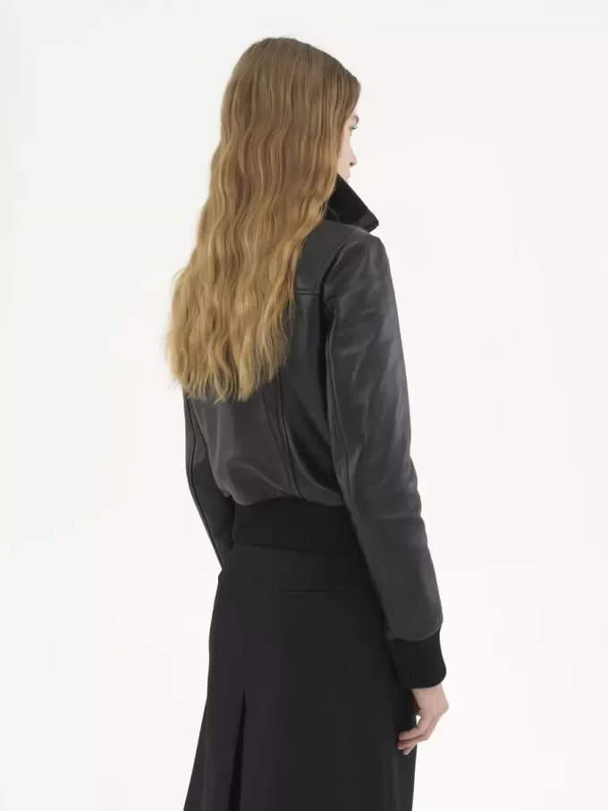 Blouson court en cuir