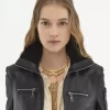 Blouson court en cuir