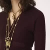 Cardigan ajusté à col en V en maille de laine