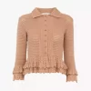 Cardigan ajusté à volants en tricot crochet Cardigan ajusté à volants en tricot crochet