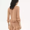 Cardigan ajusté à volants en tricot crochet Cardigan ajusté à volants en tricot crochet