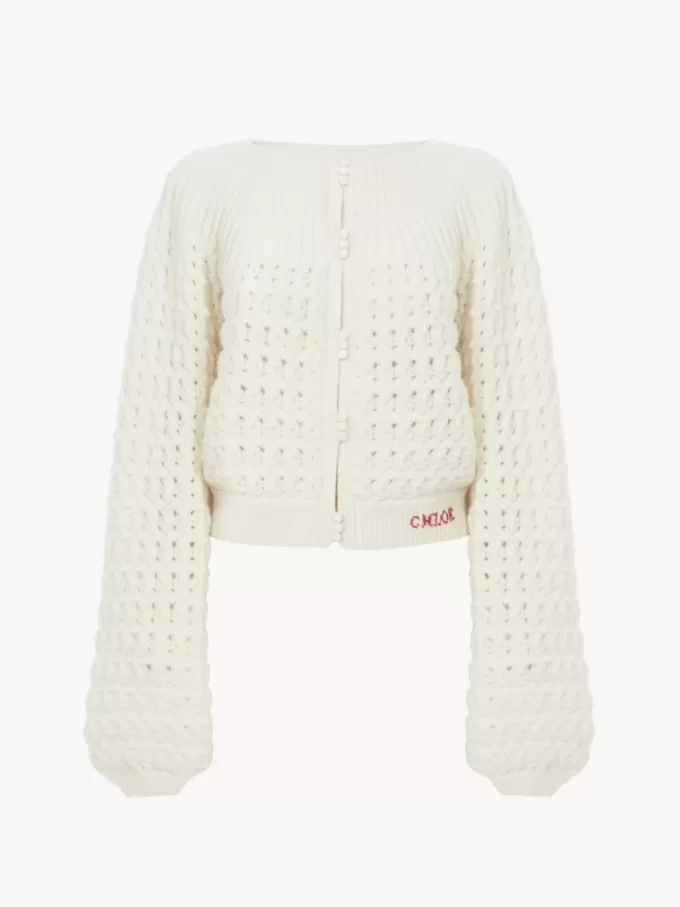 Cardigan col rond en maille laine et cachemire Cardigan col rond en maille laine et cachemire