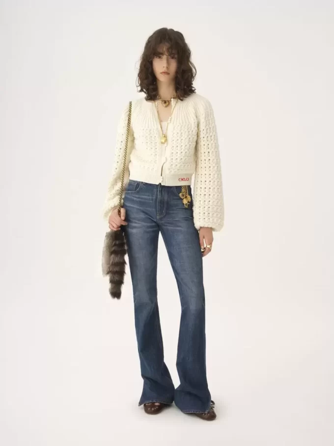 Cardigan col rond en maille laine et cachemire Cardigan col rond en maille laine et cachemire