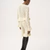 Cardigan à volants avec logo en maille de soie, d’alpaga et de coton Cardigan à volants avec logo en maille de soie, d’alpaga et de coton