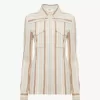 Chemise ajustée en coton crêpon Chemise ajustée en coton crêpon