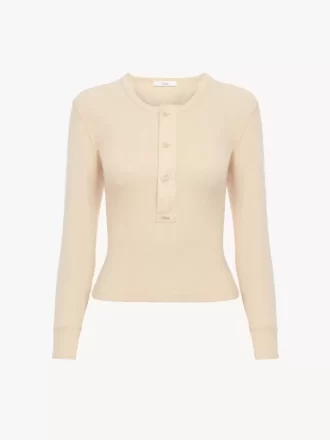 Chemise Henley en jersey de coton