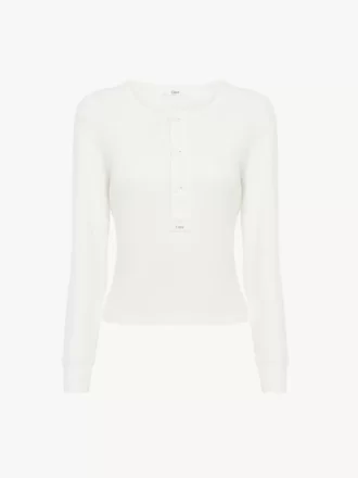 Chemise Henley en jersey de coton