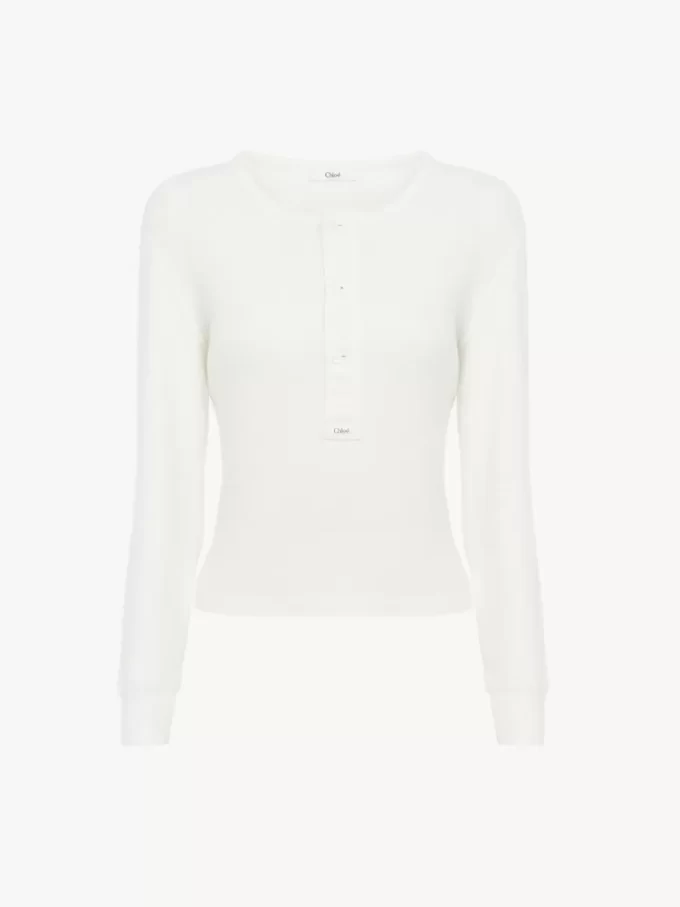 Chemise Henley en jersey de coton Chemise Henley en jersey de coton
