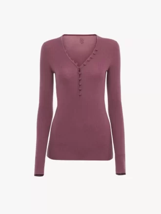 Chemise Henley en tricot de laine mérinos