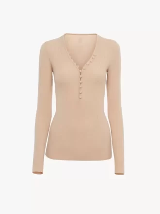 Chemise Henley en tricot de laine mérinos
