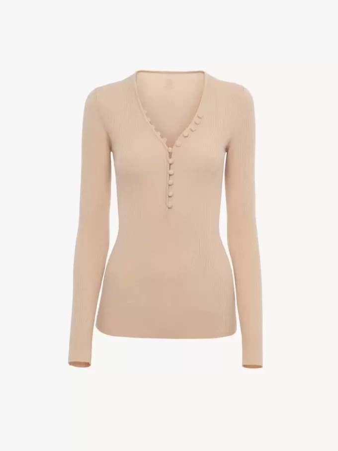Chemise Henley en tricot de laine mérinos Chemise Henley en tricot de laine mérinos