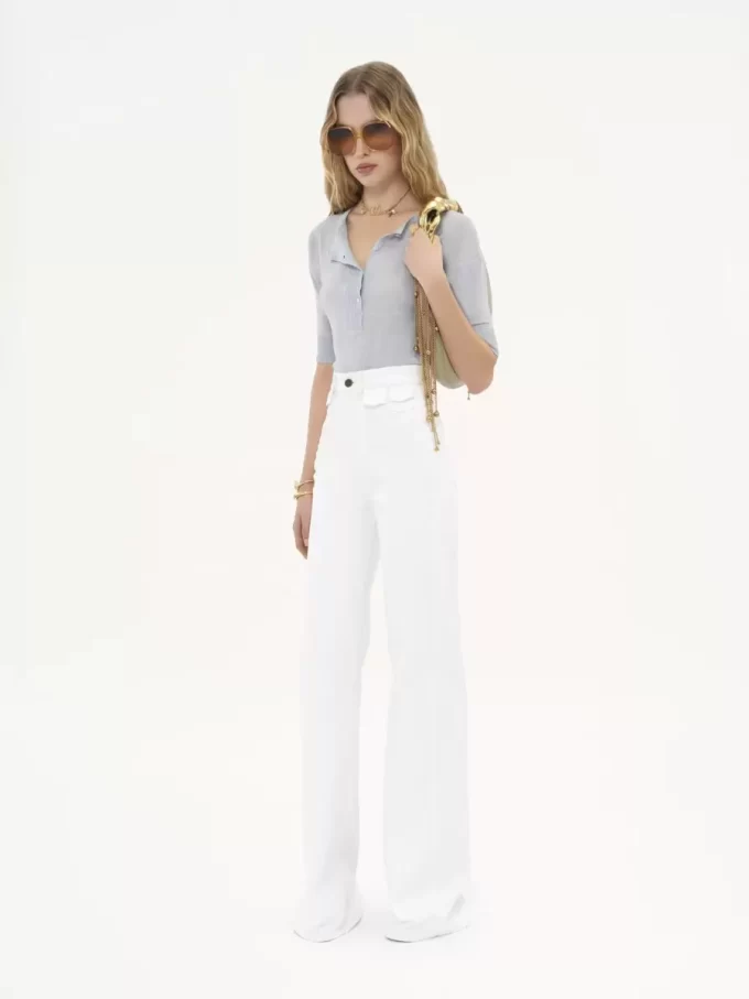 Chemise Henley à manches courtes en tricot de lin et soie Chemise Henley à manches courtes en tricot de lin et soie