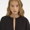 Chemisier cape en georgette de soie Chemisier cape en georgette de soie