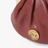 Collier porte-monnaie Micro Horse Medal en cuir grainé