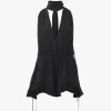 Combinaison col V en georgette de soie
