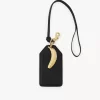 Etiquette banane en cuir brillant