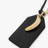 Etiquette banane en cuir brillant