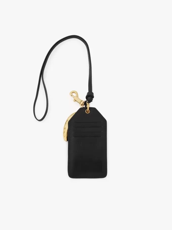 Etiquette banane en cuir brillant