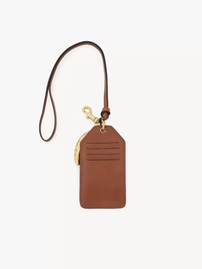 Etiquette banane en cuir brillant