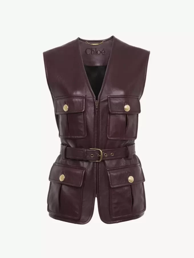 Gilet utilitaire en cuir