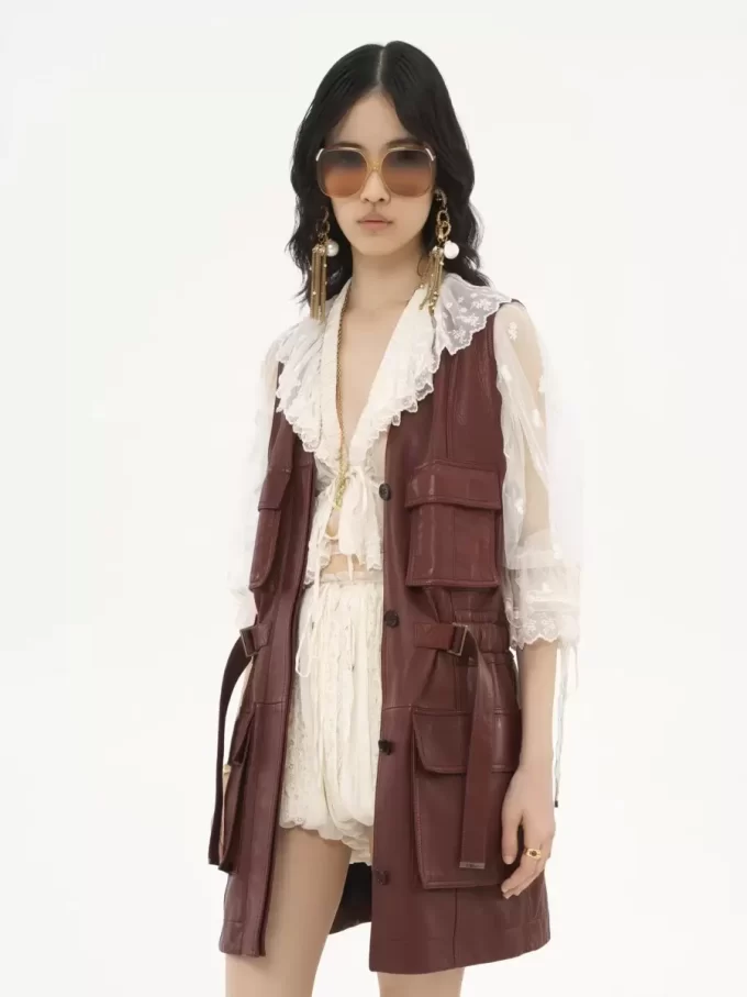 Gilet utilitaire en cuir Gilet utilitaire en cuir