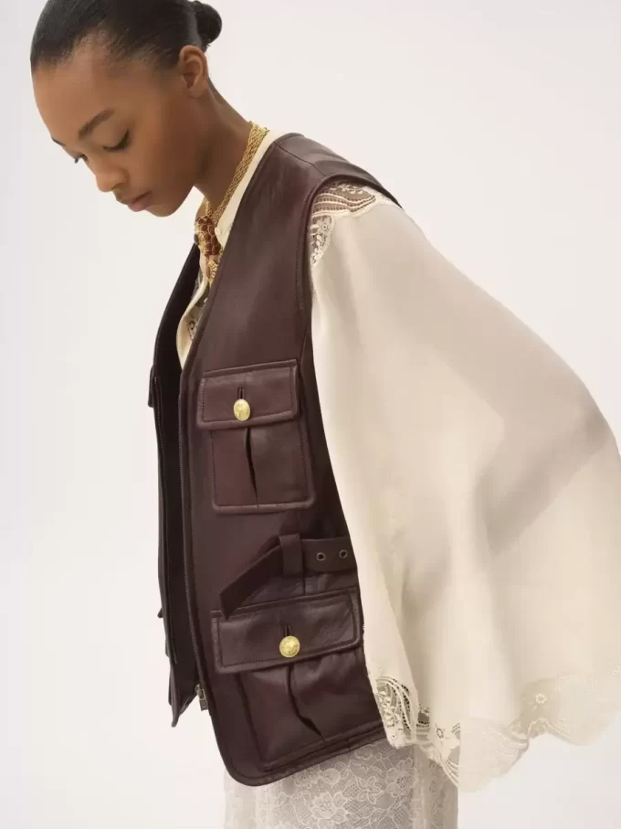 Gilet utilitaire en cuir