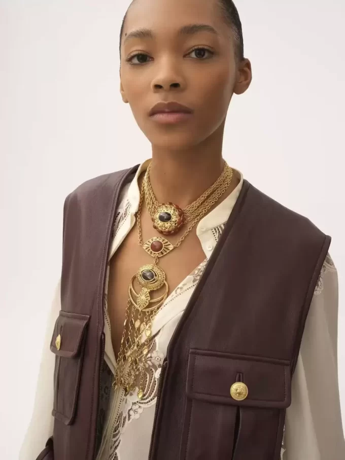 Gilet utilitaire en cuir