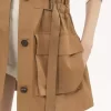 Gilet utilitaire en gabardine de coton légère Gilet utilitaire en gabardine de coton légère