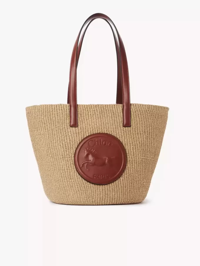 Grand panier à médailles de cheval en fibres naturelles