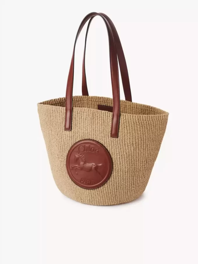 Grand panier à médailles de cheval en fibres naturelles