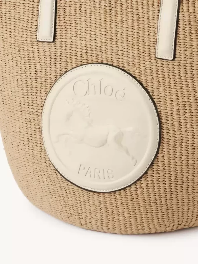 Grand panier à médailles de cheval en fibres naturelles