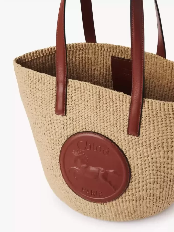 Grand panier à médailles de cheval en fibres naturelles
