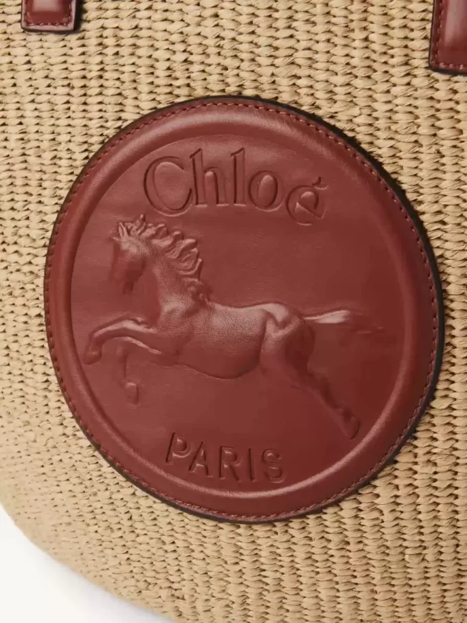 Grand panier à médailles de cheval en fibres naturelles