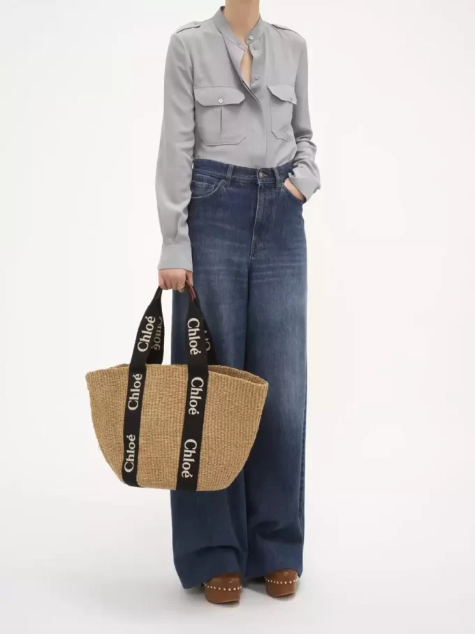 Grand panier Woody en fibres naturelles