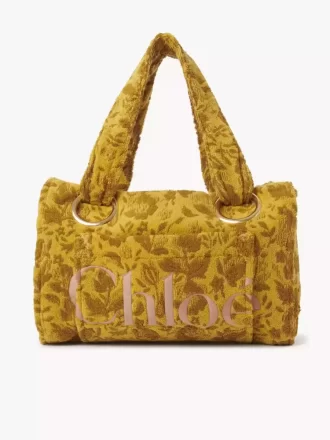 Grand sac cabas Chloé Plage en éponge jacquard