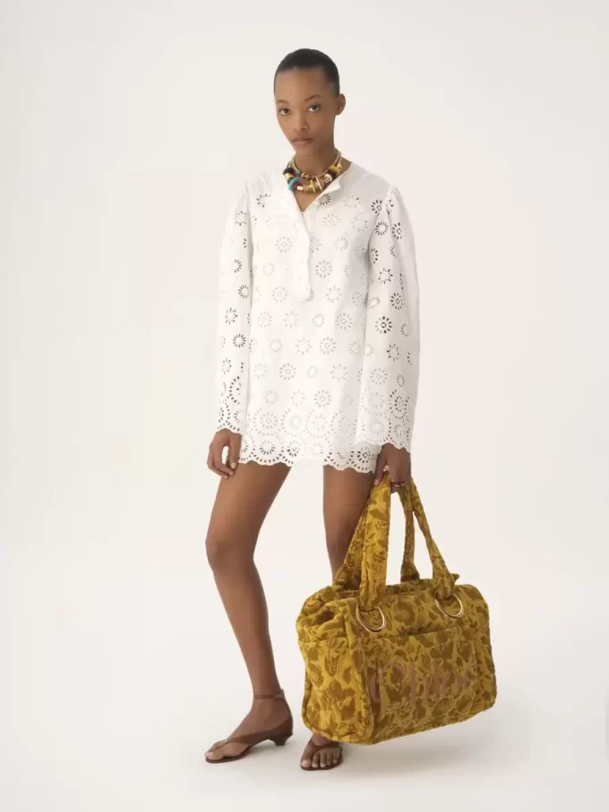 Grand sac cabas Chloé Plage en éponge jacquard Grand sac cabas Chloé Plage en éponge jacquard