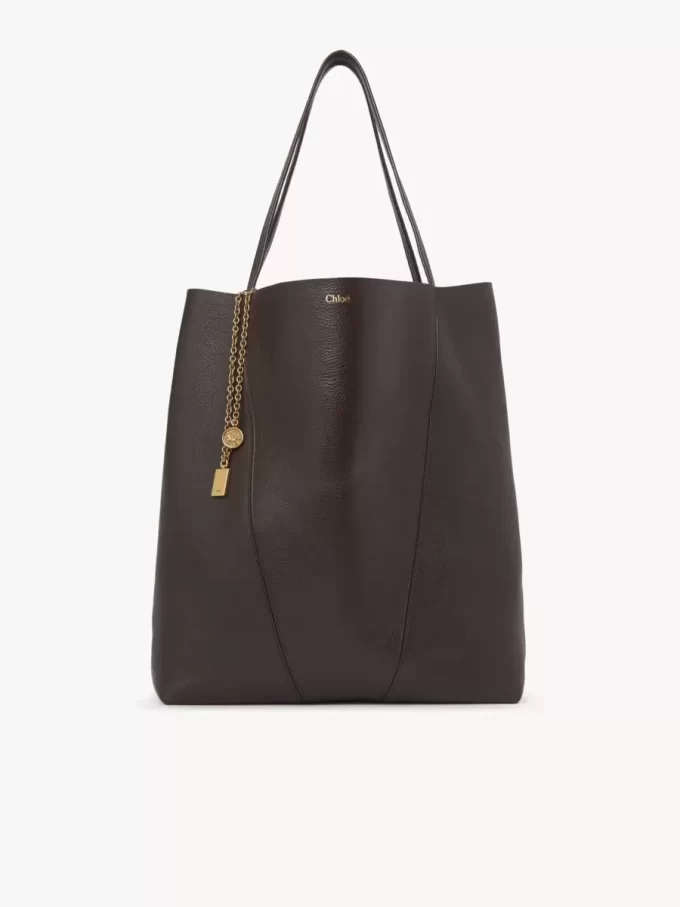 Grand sac cabas Chloé Spin en cuir grainé Grand sac cabas Chloé Spin en cuir grainé