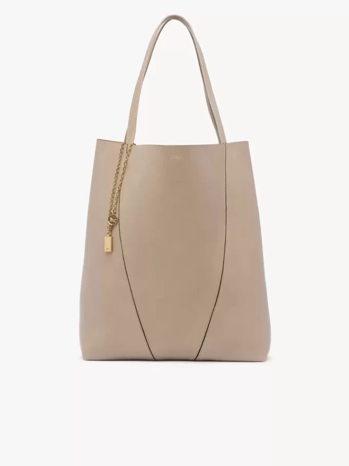 Grand sac cabas Chloé Spin en cuir grainé Grand sac cabas Chloé Spin en cuir grainé