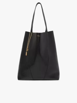 Grand sac cabas Chloé Spin en cuir grainé
