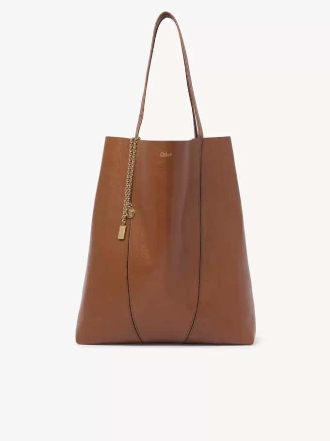 Grand sac cabas Chloé Spin en cuir grainé Grand sac cabas Chloé Spin en cuir grainé