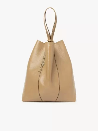 Grand sac cabas Chloé Spin en cuir grainé