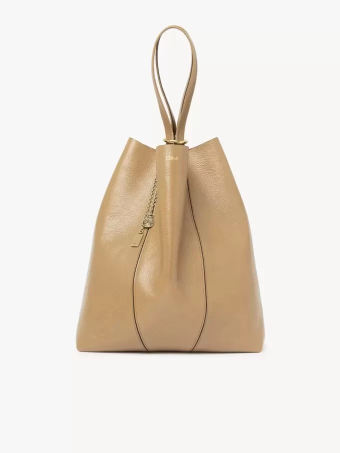 Grand sac cabas Chloé Spin en cuir grainé Grand sac cabas Chloé Spin en cuir grainé