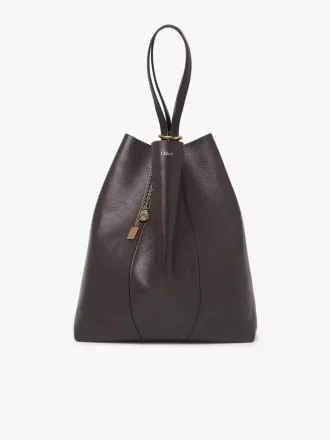 Grand sac cabas Chloé Spin en cuir grainé
