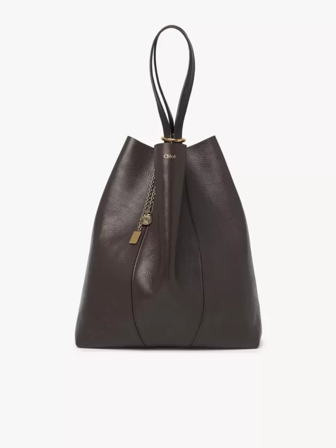 Grand sac cabas Chloé Spin en cuir grainé Grand sac cabas Chloé Spin en cuir grainé